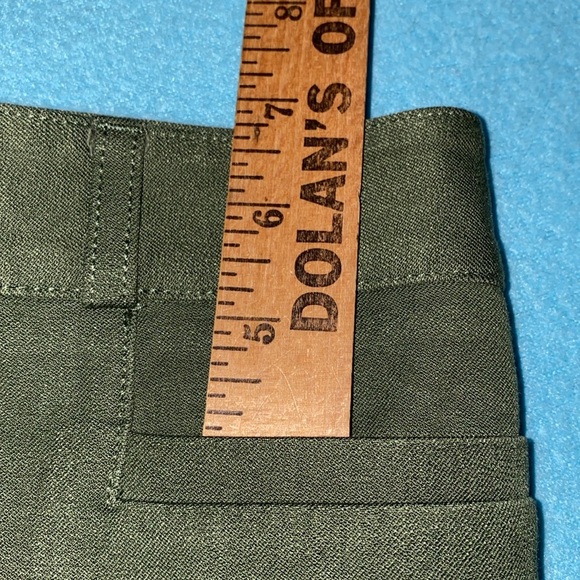 BANANA REPUBLIC Sloan olive color mid rise bi-stretch button ankles NEW size 4 - Picture 13 of 15